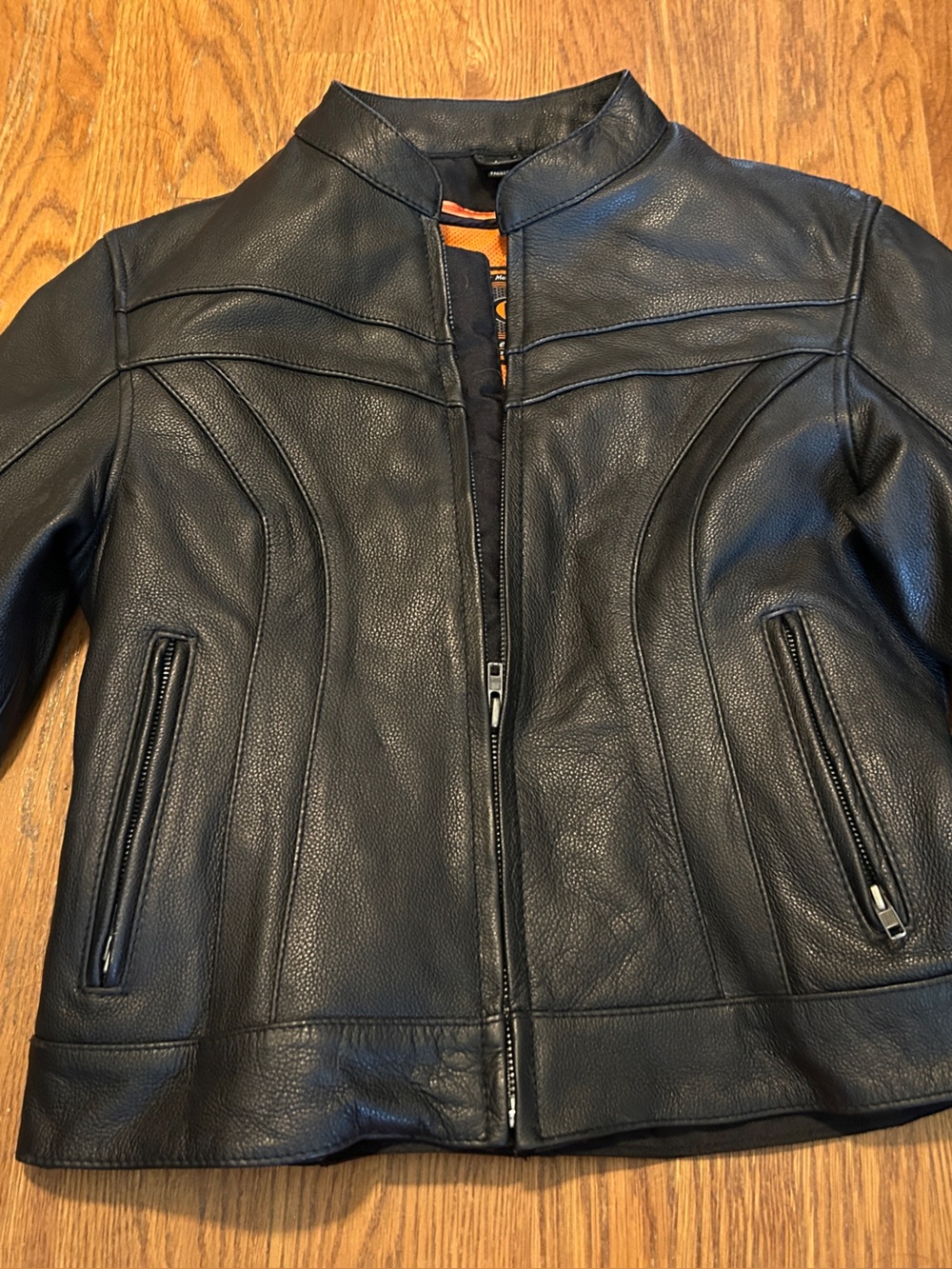Classic Black Leather Jacket — Women's Tailored Moto Style